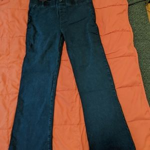Betabrand straight leg yoga denim jeans dark blue